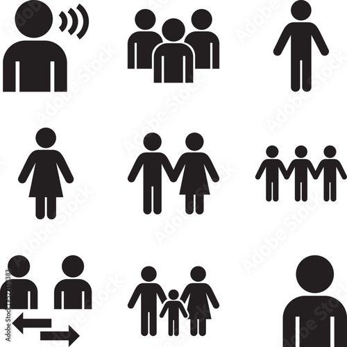 Different Human Icon Set