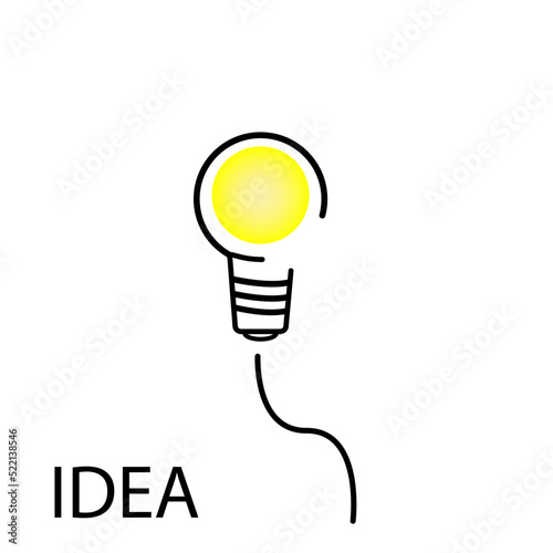 Outline bulb, creative ideas, solution icon symbol design. Light bulb icon vector.