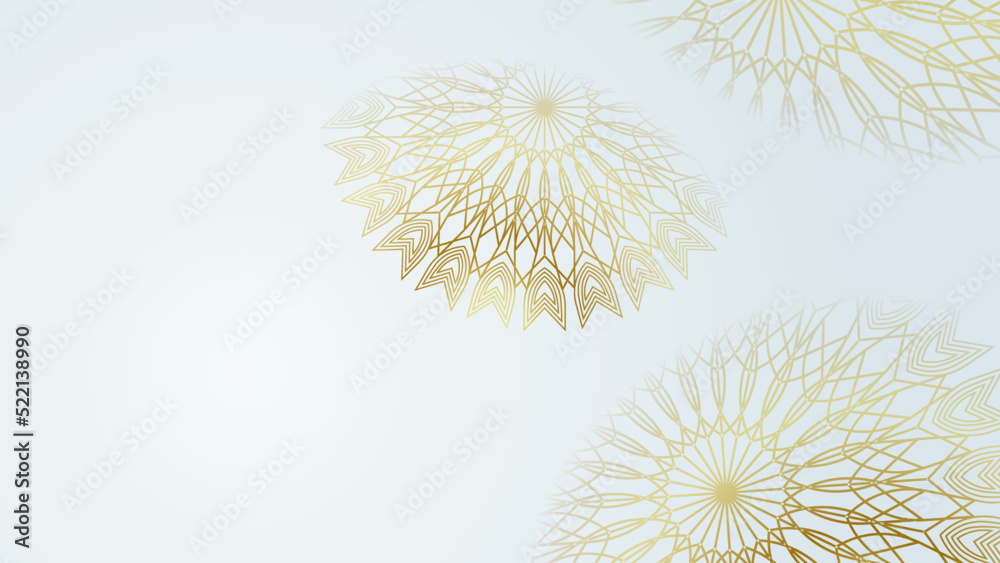 Elegant white gold mandala background concept Stock Vector | Adobe Stock