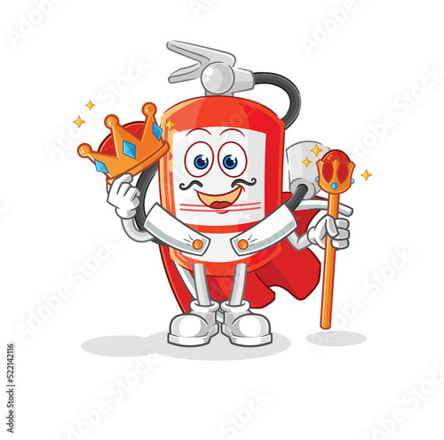 extinguisher king vector. cartoon character
