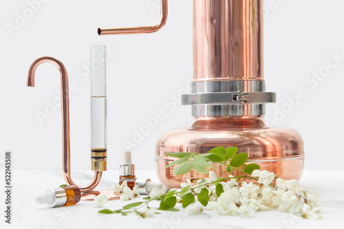 Acacia flowers essential oil distiller
