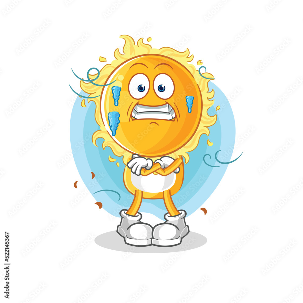 Fototapeta premium sun cold illustration. character vector