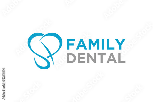 Dentist logo dental health orthodontist modern icon symbol illustration