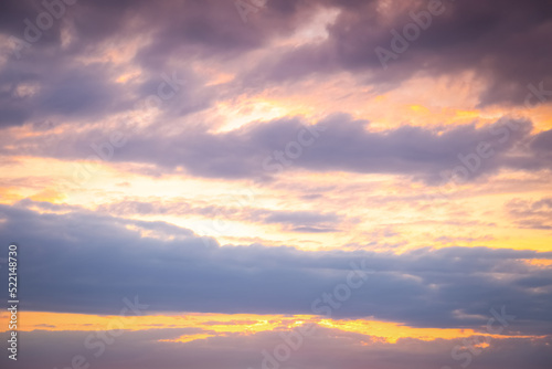 Fototapeta Naklejka Na Ścianę i Meble -  Picturesque view of sunset sky with beautiful clouds