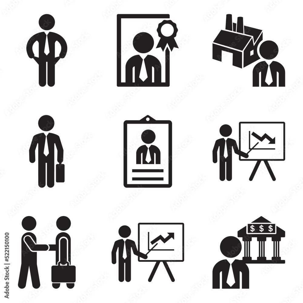 Business Structure Icon Set Business Structure Icon Set