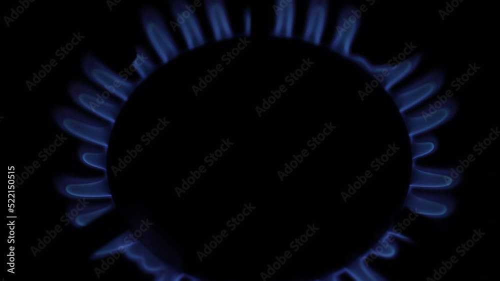 Kitchen Gas Stove Burner Fire Lights Up Gas Flame. Gas Burner Switching On. Concept Of Natural Gas In European Union, Gas Prices. 60 FPS, 4k, ProRes Kitchen Gas Stove Burner Fire Lights Up Gas Flame. Gas Burner Switching On. Concept Of Natural Gas In European Union, Gas Prices. 60 FPS, 4k, ProRes