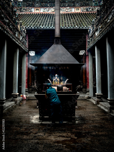 View in the shrine in saigon vietnam photo