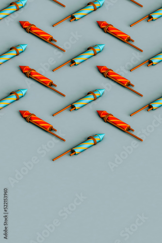 many fireworks rockets