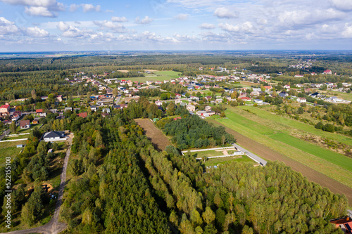 Luftaufnahme von einem Dorf in Polen in der Nähe Czestochowa photo