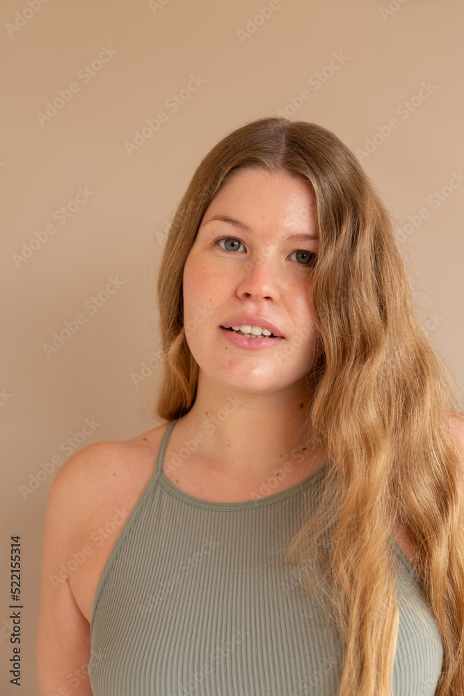Blond woman looking at camera Blond woman looking at camera