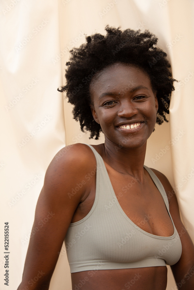 Happy woman with stretch marks Happy woman with stretch marks