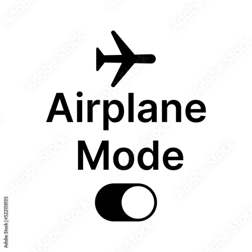Airplane mode on, Travel, Aviation, wifi, vacation mode on, aeroplane icon. Vacation and aeroplane mode on with flight icon.