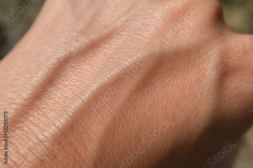 skin and veins closeup