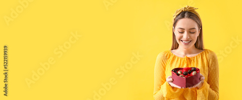 Beautiful young woman with ...