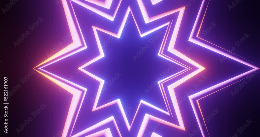 3d render with stars in purple and orange light 3d render with stars in purple and orange light
