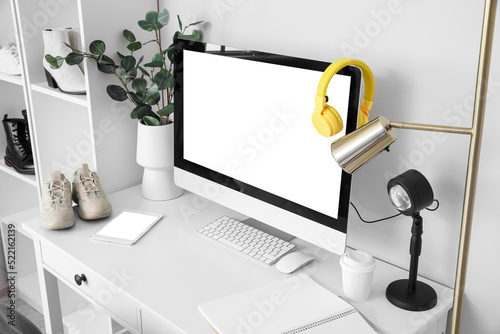 Modern workplace with compu...