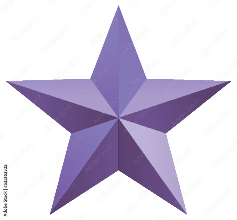Fototapeta premium 3D metal star isolated