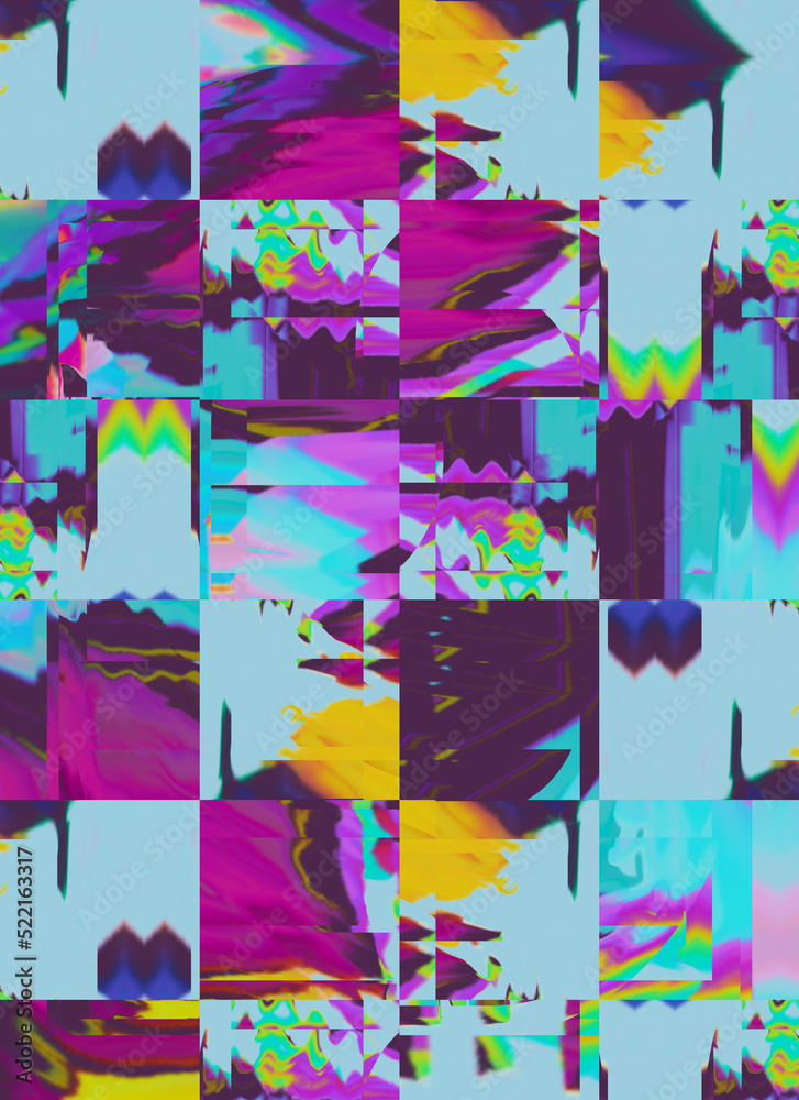 artistic, boxy abstract colorful pattern / background