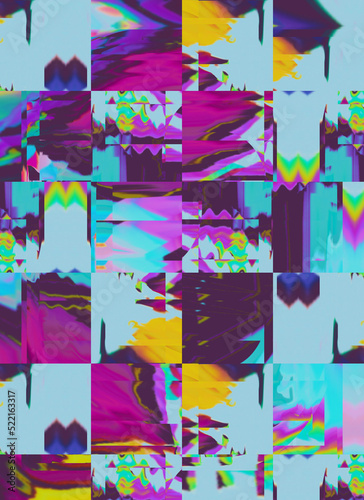 artistic, boxy abstract colorful pattern / background photo