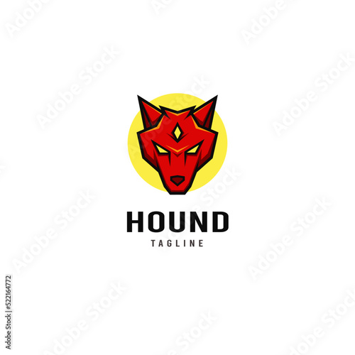 Hound of hill logo design template
