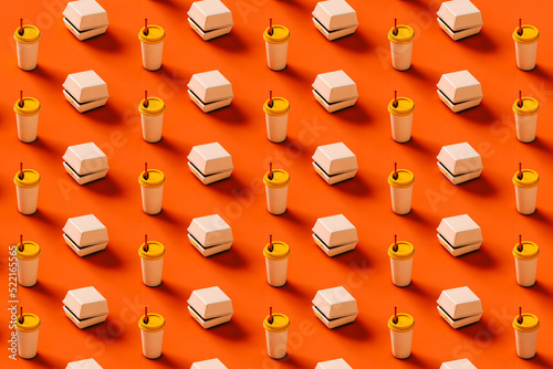 pattern of fast food boxes
