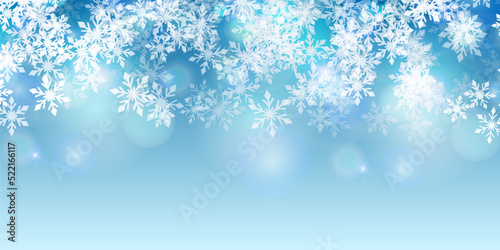 クリスマス　雪　風景　背景 © KUU