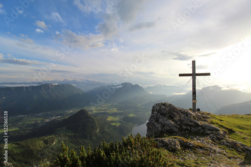 A cross on top of the mountain photo