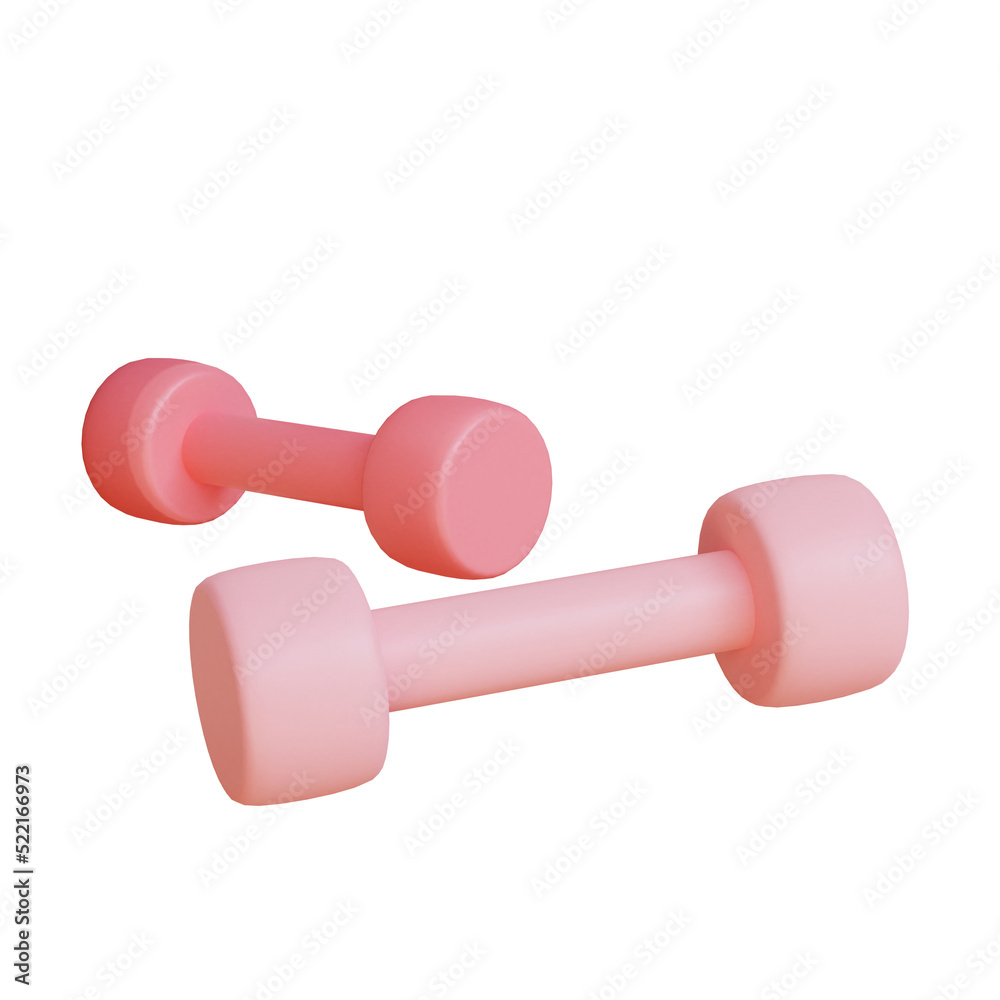 3d dumbbell illustration object 3d dumbbell illustration object