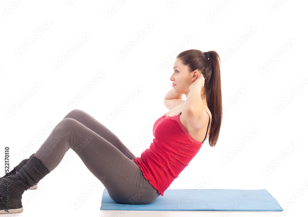 Fototapeta premium Happy woman training