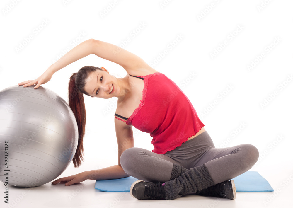 Fototapeta premium Happy woman training