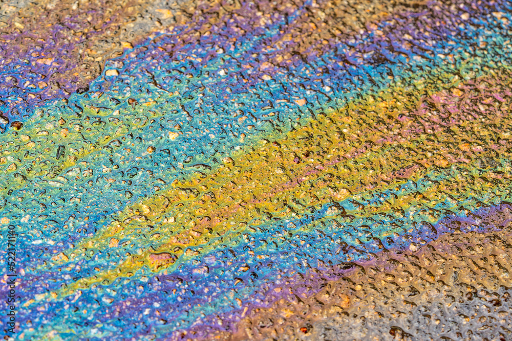 Diesel rainbow colors close up. Diesel rainbow colors close up.