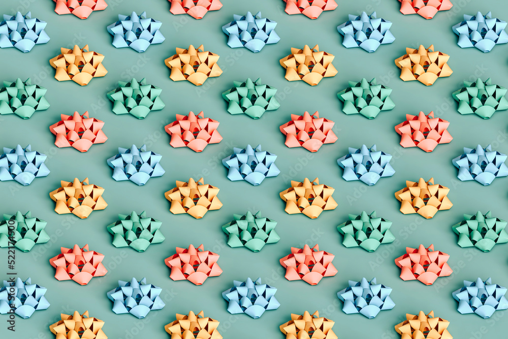 isometric pattern of many christmas ribbons isometric pattern of many christmas ribbons