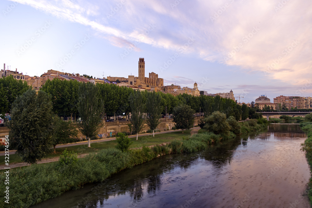 View of Lleida from across the river