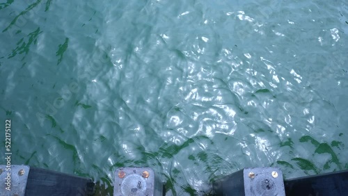 Calm waters of a lake during a cold winters day photo