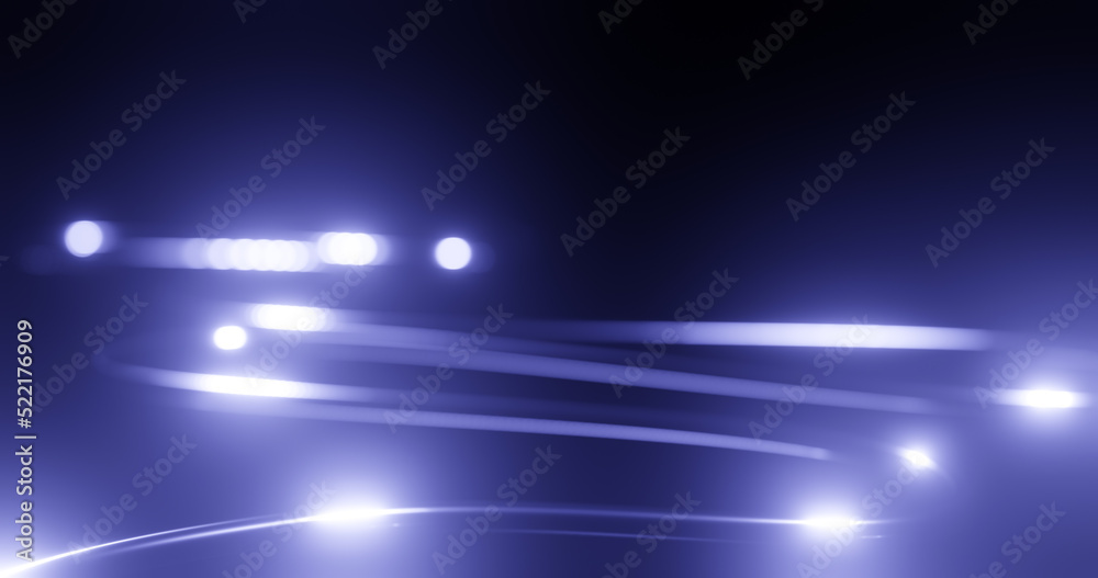 Render with curved line in purple light, soft focus