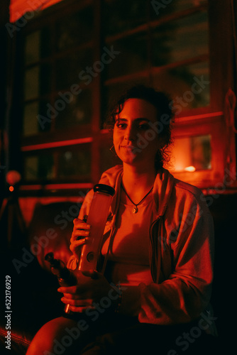 Wallpaper Mural Woman posing with bong pipe Torontodigital.ca