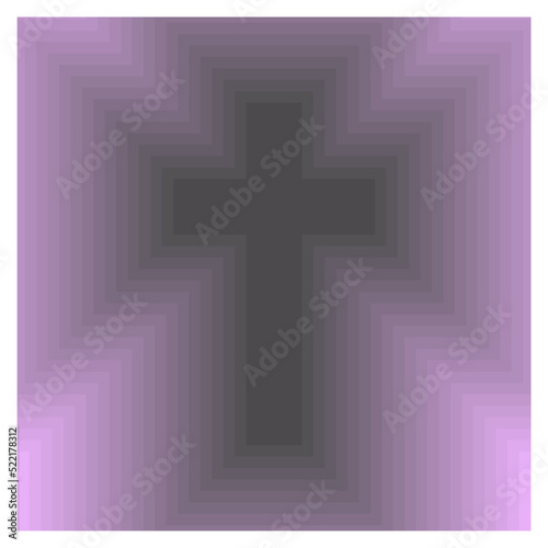 Background with christian cross icon. Religion concept illustration