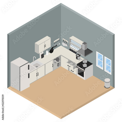 Isometric Kitchen Interior