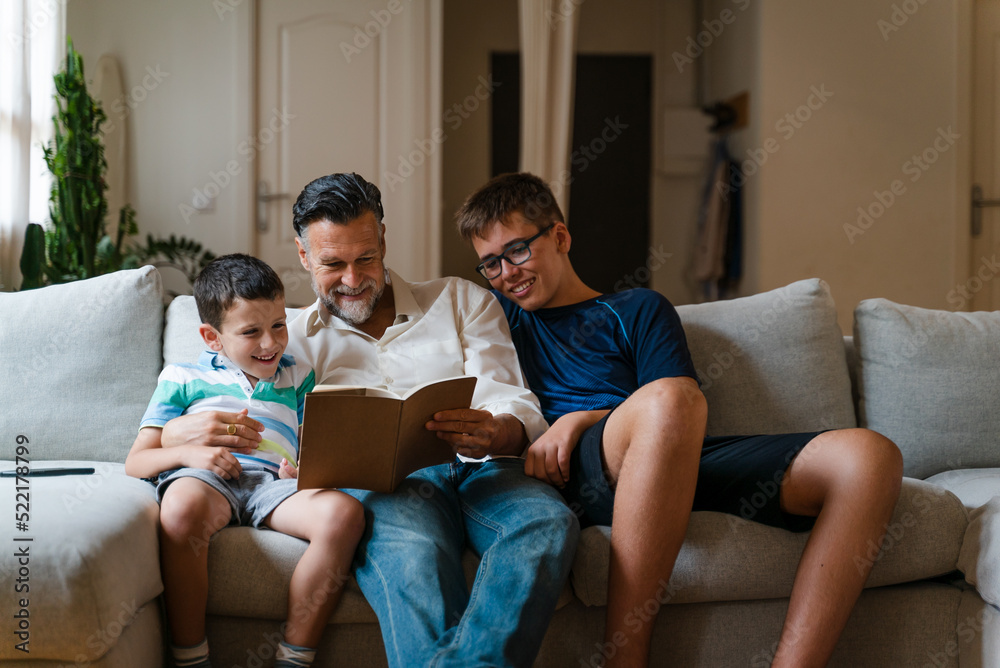 Dad And Sons Together At Home Dad And Sons Together At Home