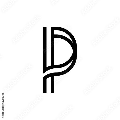 modern letter P monogram logo design