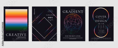 Abstract fluid gradient background vector. Minimalist style cover template with shapes, colorful and vibrant color. Modern wallpaper design perfect for social media, idol poster, photo frame.