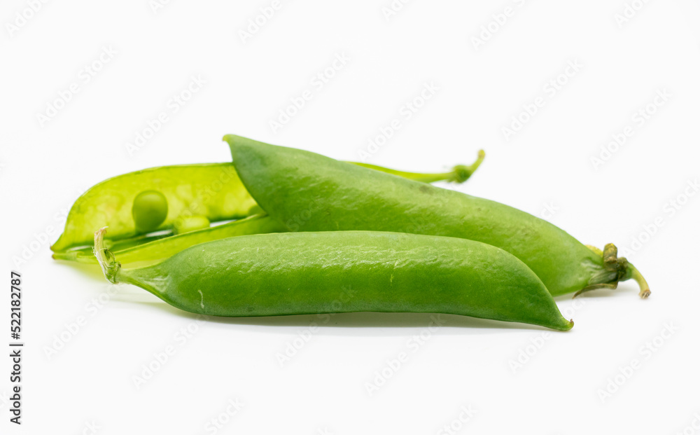 peas vegetable bean isolated on white background. peas vegetable bean isolated on white background.