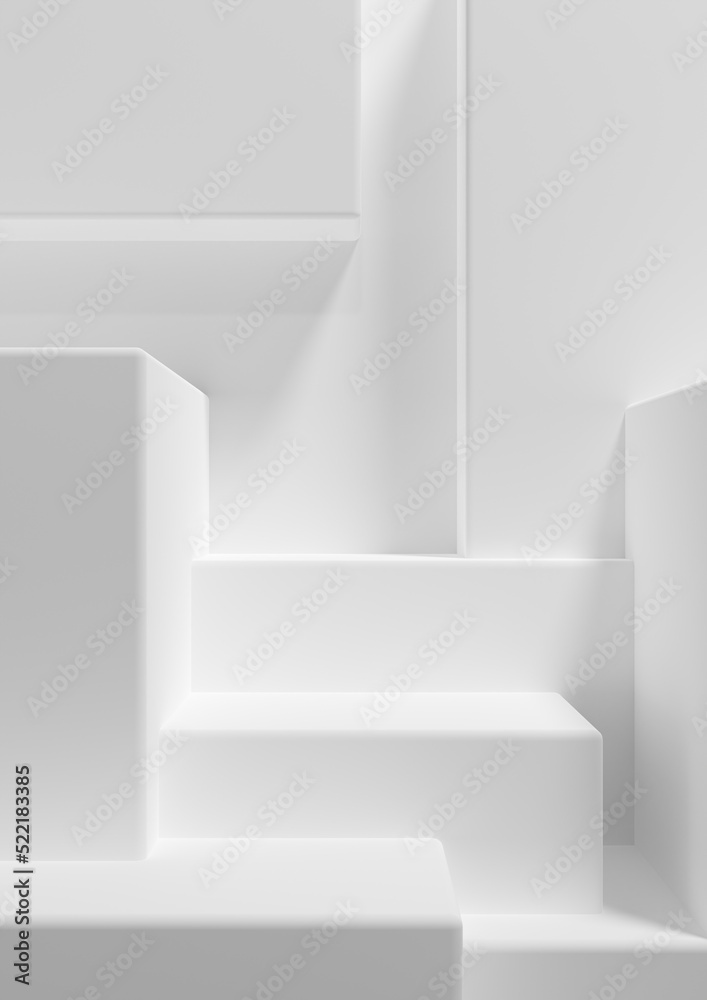 White, light gray, black and white 3D Illustration simple minimal product display background side view abstract squares podium stand for product photography or wallpaper for luxury products White, light gray, black and white 3D Illustration simple minimal product display background side view abstract squares podium stand for product photography or wallpaper for luxury products