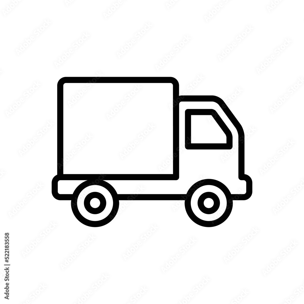 Truck delivery icon vector graphic illustration