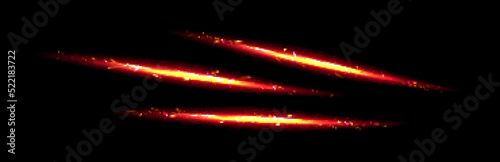 Fire lines with light sparks, cracker trail effect Fototapet