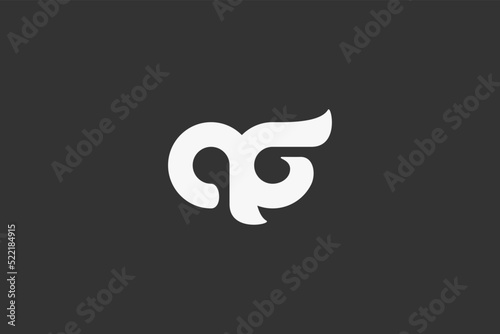 Billede på lærred Illustration vector graphic of letter ag modern. Good for logo