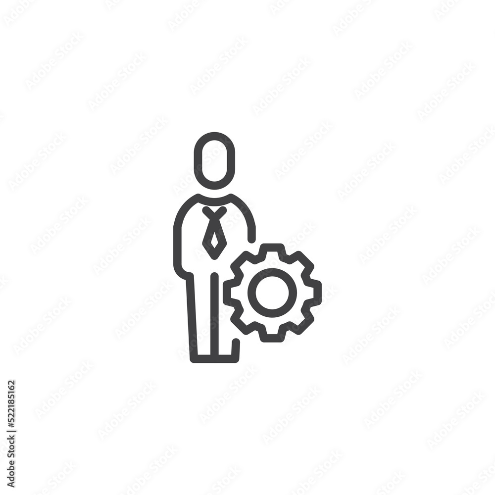 Office manager line icon Office manager line icon