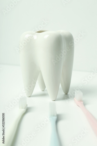 Concept of dental care and tooth care