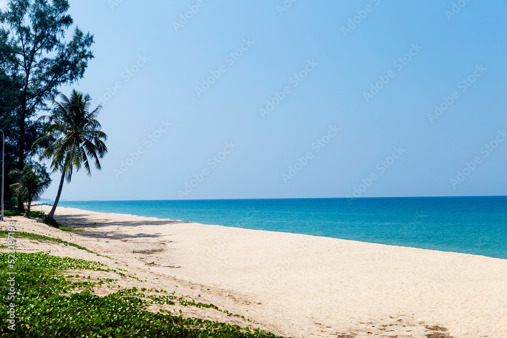 Tropical island in south of Thailand, summer holiday destination, peaceful tropical beach