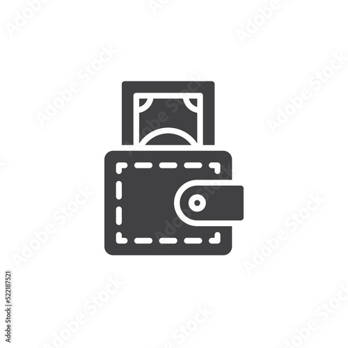 Money wallet vector icon